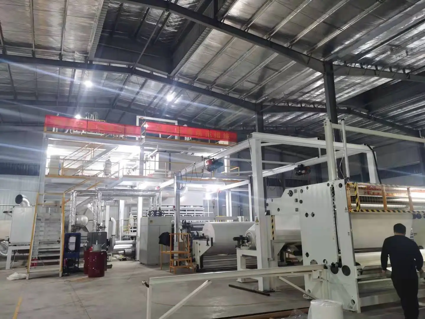 Huiyu 3200mm SMS Spunmelt Nonwoven Fabric Production Line for Diaper Making