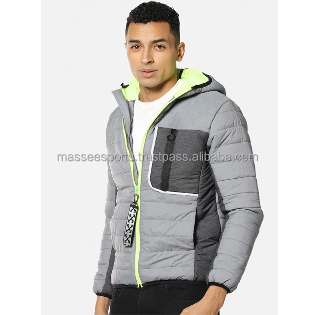 Men Custom Outdoor Softshell Fishing Waterproof Bomber Windproof Jacket For Men Hiking padded winter jacket with hood