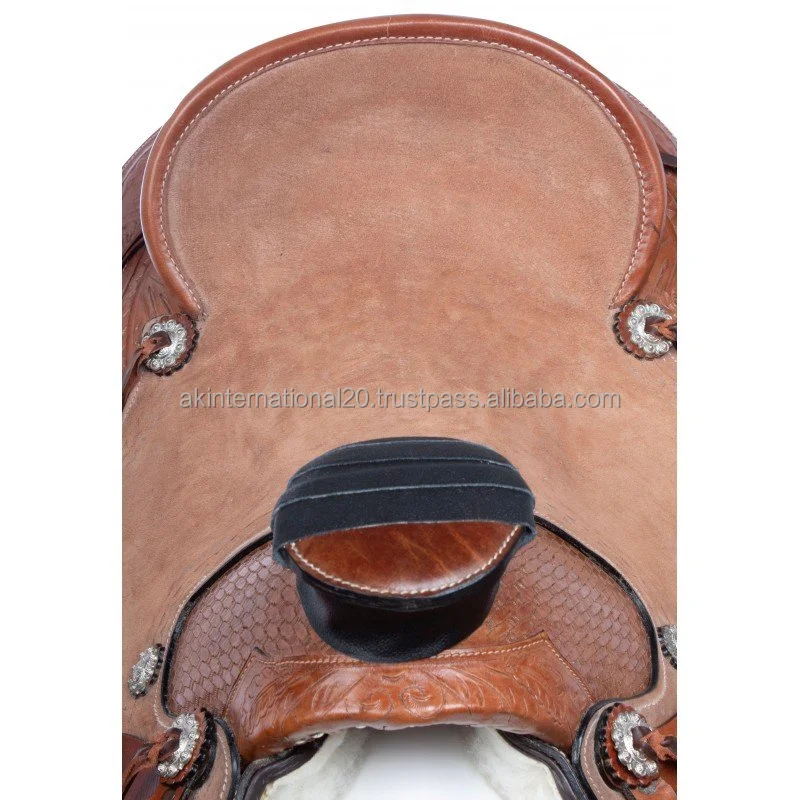 Top Trending Heavy Duty Western Roping Wade Tree Ranch Working Leather Tooled Horse Saddle Tack 16 Manufacturing From India
