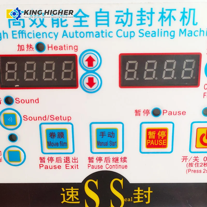 High Quality Auto Plastic Cup Sealing Machine Full Auto Type Table Top Bubble Tea Cup Sealer for Hotels & Restaurants