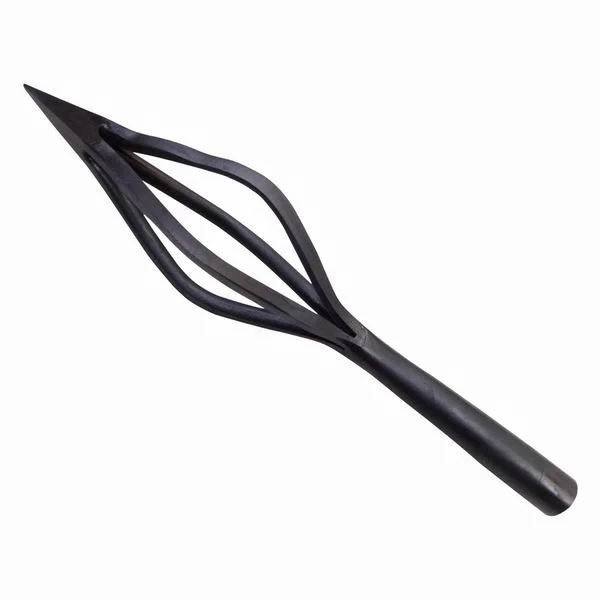 Hand Forged Iron Cage Fire Basket Arrowhead, Broadhead, Arrow Point, Medieval, Viking Weaponry, Reenactment Incendiary Arrowhead