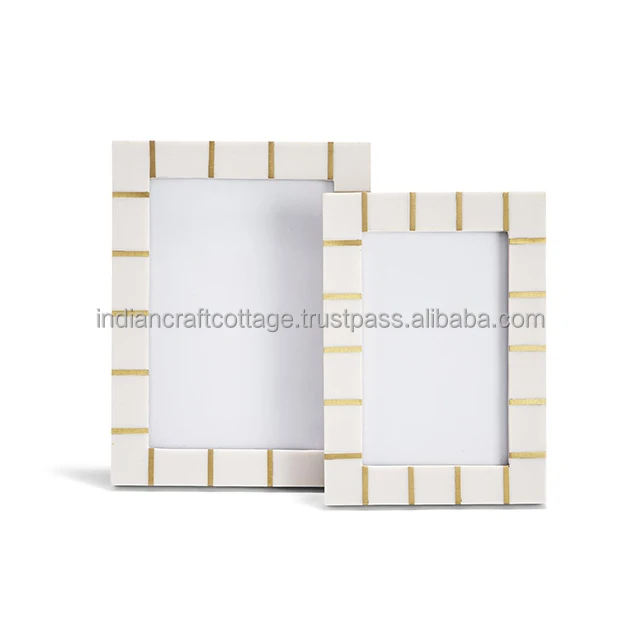 Resin Modern with brass picture frame