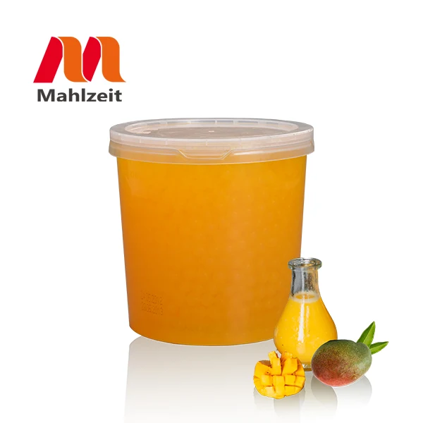 High Quality Delicious Bubble Tea Beverage Ingredients Peach Flavor Popping Boba