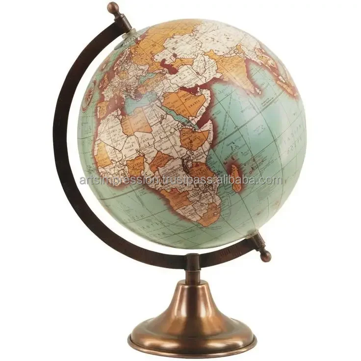 attractive globe handmade full of brass Office home Decoration Globe Stand nautical study living room for gift items globe 2024