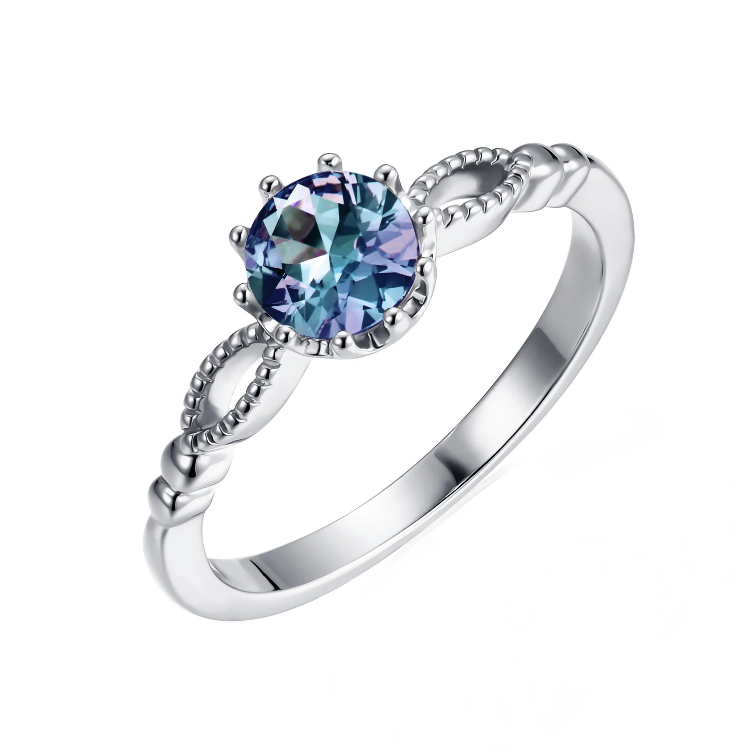 S925 Silver Lab Created Alexandrite Gemstone Vintage Crown Engagement Ring For Women Destiny Jewellery New Wedding Jewelry