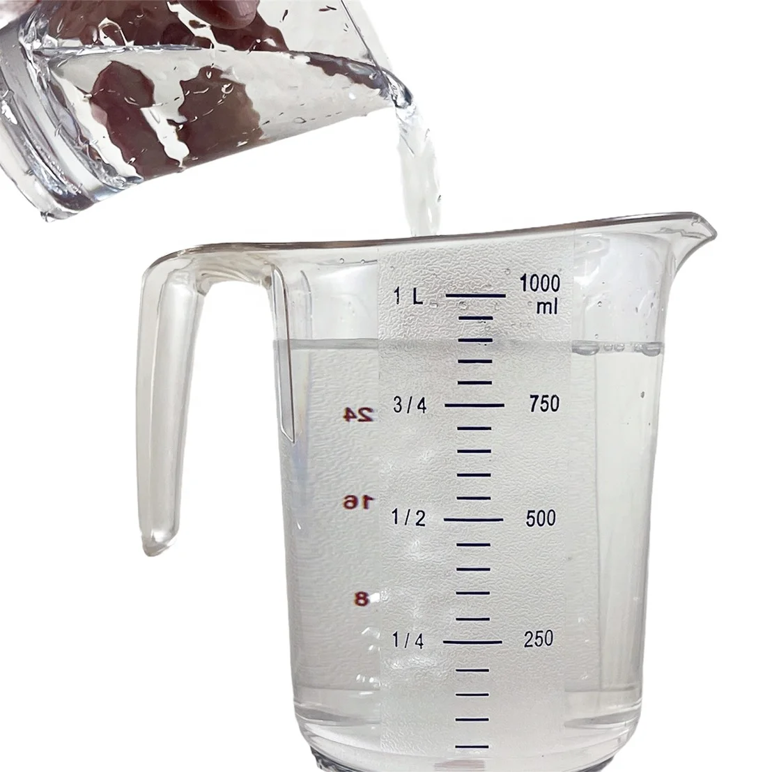 Measure Jug Plastic Measuring Cups Pitcher Tool with Scales 250ML & 500ML & 1000ML & 2000ML & 4000ML for Hotel Restaurant