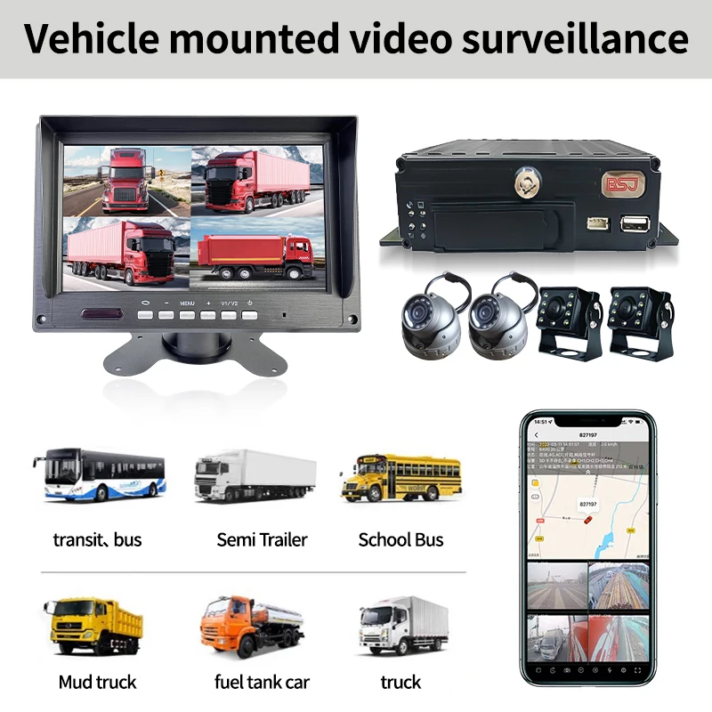 YQ-GD02R driver fatigue monitoring blind spot detection system car camera dashcam front and rear vehicles camera