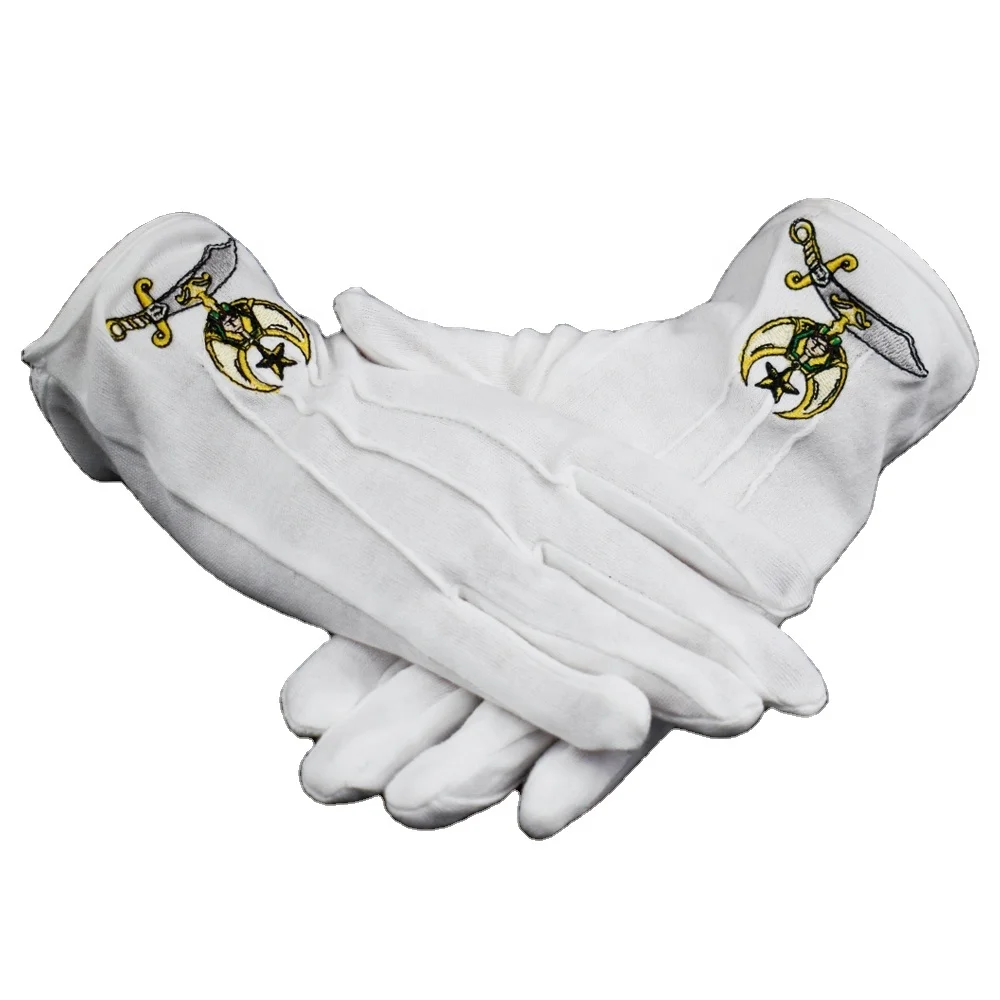 top quality masonic white cotton gloves customize comfortable new style gloves in cheap rate