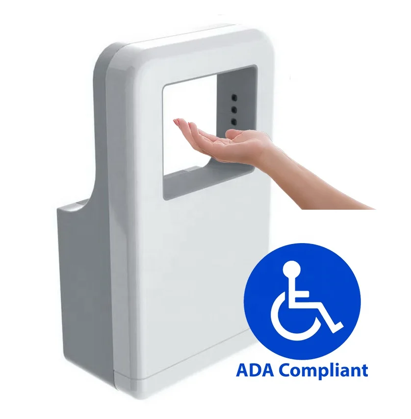 Public Toilet ada compliant 1600W hand dryer high speed electric hand dryer wheelchair friendly HEPA filter anti bacterial
