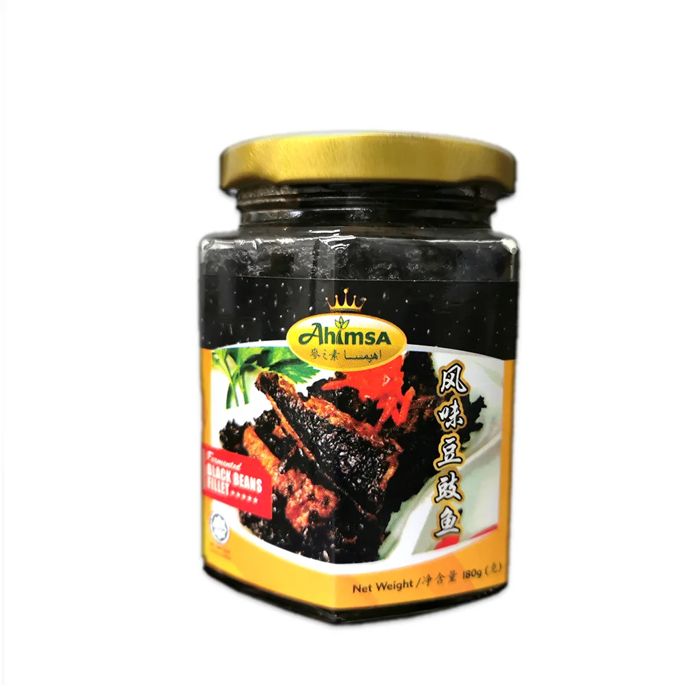 Bottle Condiments Plant-based Fermented Black Bean Fish Sauce/ Natural Sweet Salted and Chili Paste