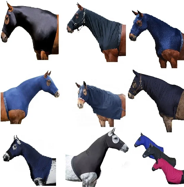 Wholesale Comfortable Horse Spandex Hood With Velpro Chest Fastening Horse Hood