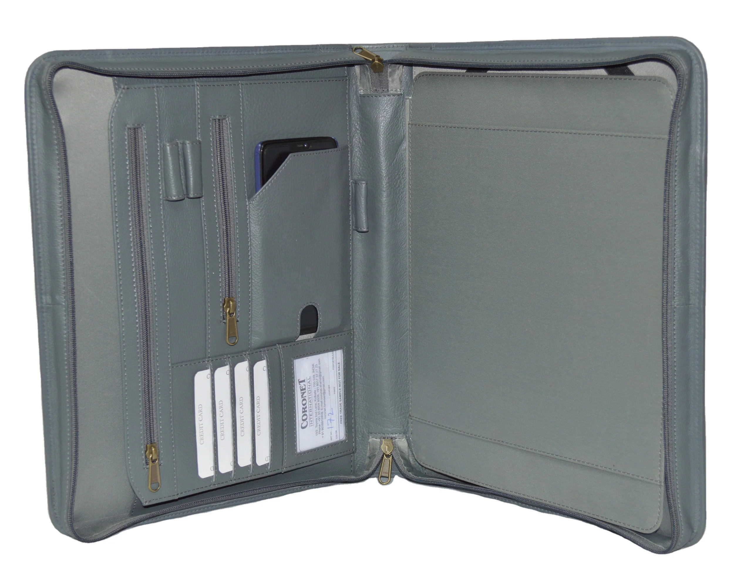 File Folder A4 Multifunction Notepad Ipad Case Card Holder Pen Presentation Folder Best Quality Business , Wholesale Leather