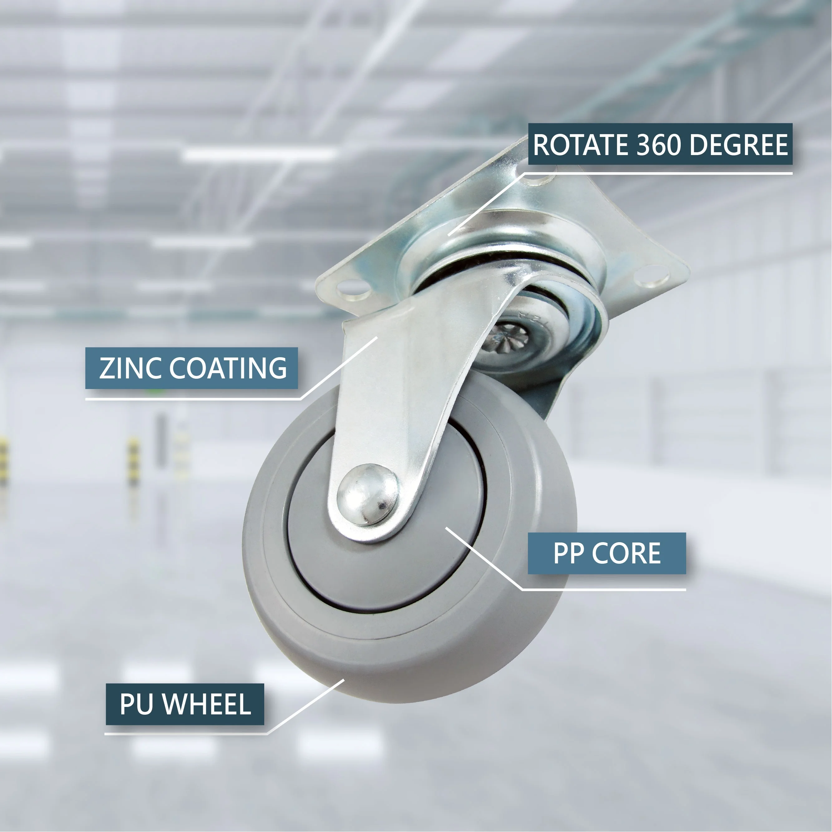 3 Plate Caster Wheels