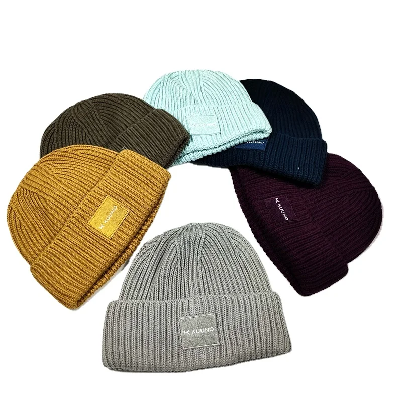 Single-Cuff/Cuff Beanie Mianatura Mens Beanie Wool Warm Hats for Women Men Knit Slouchy Warm Cuffed Skull Beanie Skiing Skating