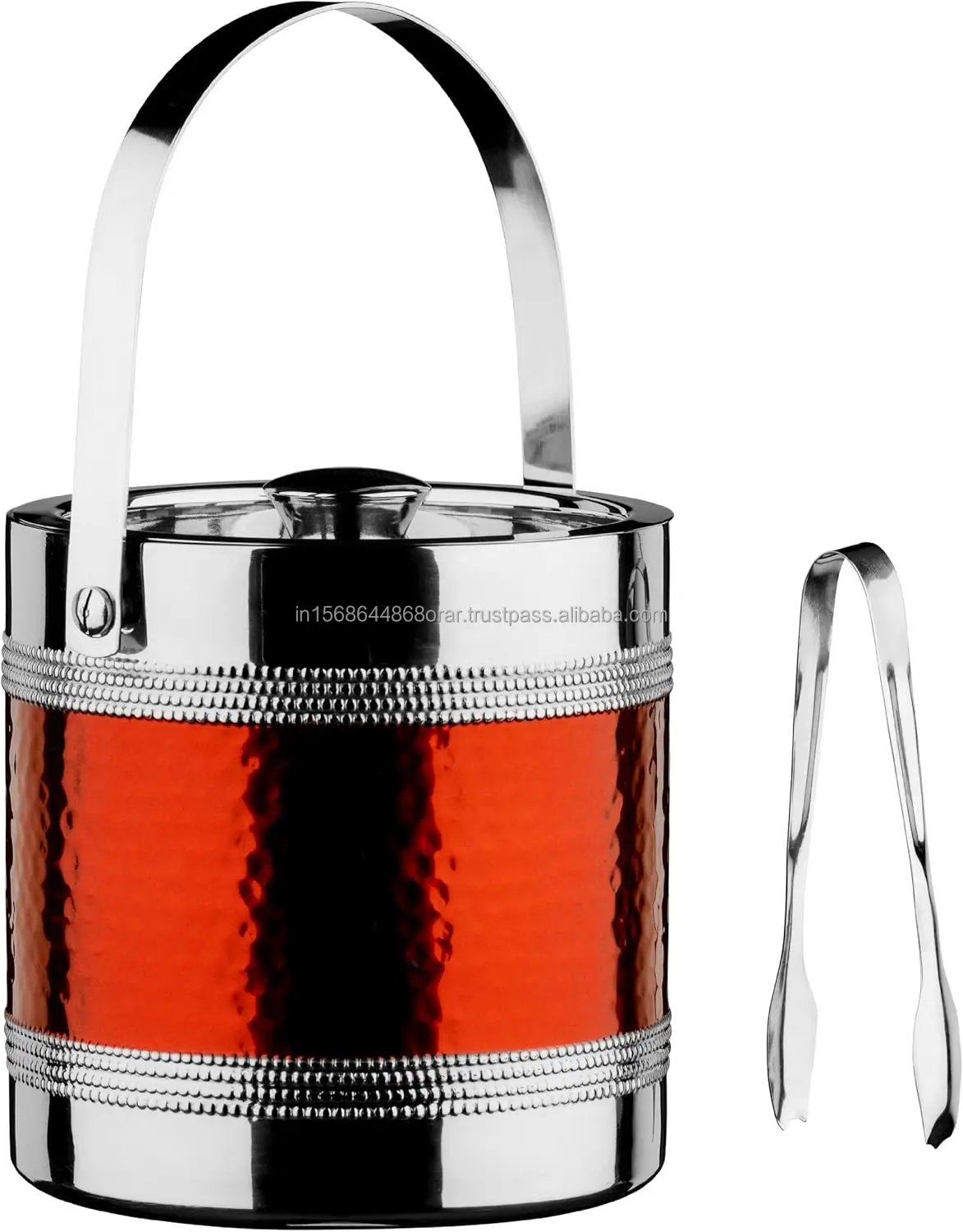 Champagne bottle Double wall ice bucket Stainless steel in enamel & Shiny polish for party occasions & cocktail parties