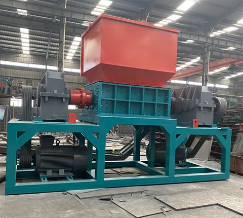 Powerful Watse Plastic Shredding Cable Wire Metal Crusher Waste Cardboard Double Shaft Shredding