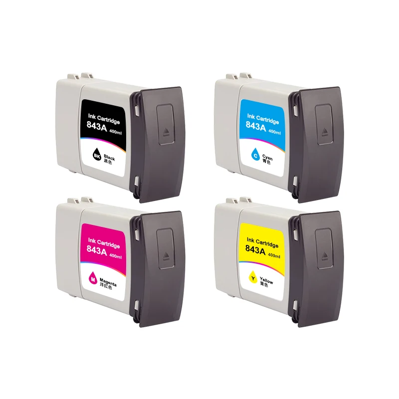 HESHUN HP843A HP843C 843C Ink Cartridges for HP Pagewide XL 4100 4500 4600 5100 Remanufactured 843A 843B 843C 843 Ink Cartridges