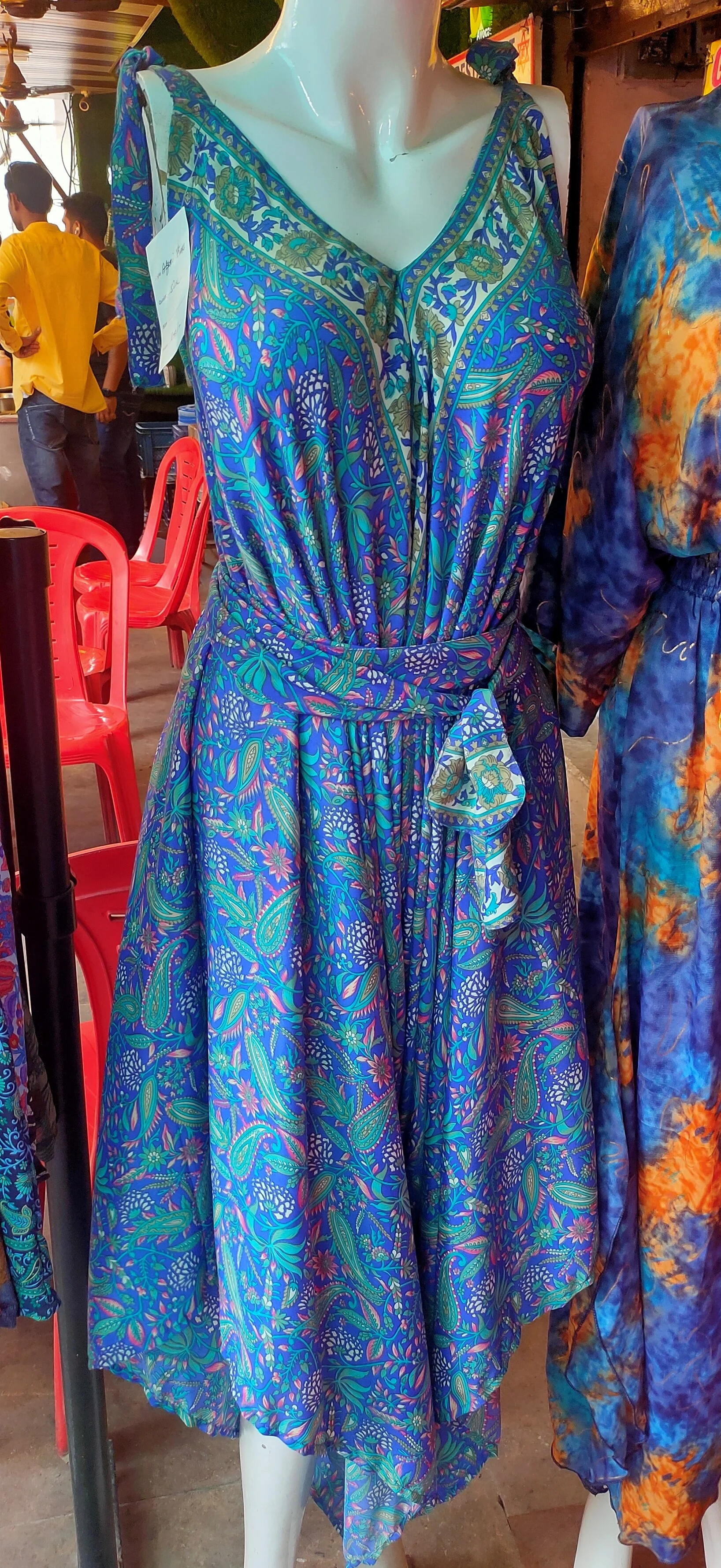 Customizable Ladies Rayon/Cotton Casual Dress for Beach Summer Holidays Woven Beach Parties Free Size Washable Feature