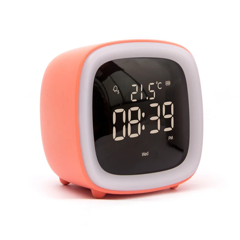 T504 Electronic Cartoon Baby Night Cute Child For Kids Room Desk Wake Up Light Led Digital Alarm Clock