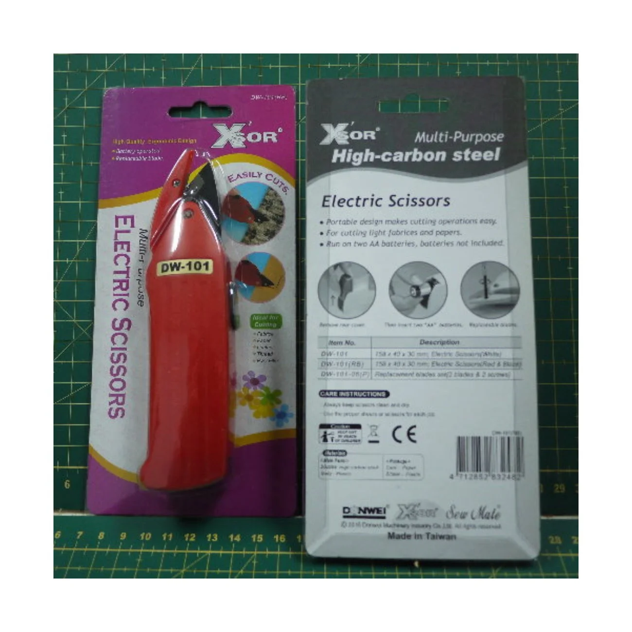 DW-101(RB) MULTIPURPOSE BENT ELECTRIC SCISSOR COMFORT GRIP MADE IN TAIWAN