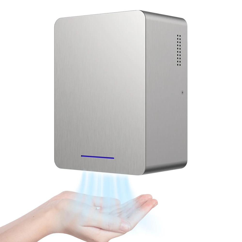 Автоматическая высокоскоростная сушилка для рук из нержавеющей стали сверхмощный ручной вентилятор с фильтром HEPA коммерческая электрическая ванной комнаты