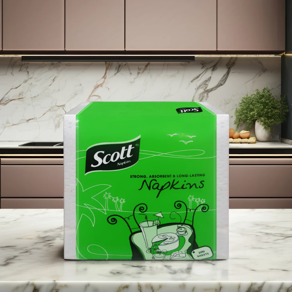 Virgin Wood Pulp 1-Ply Paper Napkins and Serviettes Cocktail and Restaurant Use Bag Style Tissue