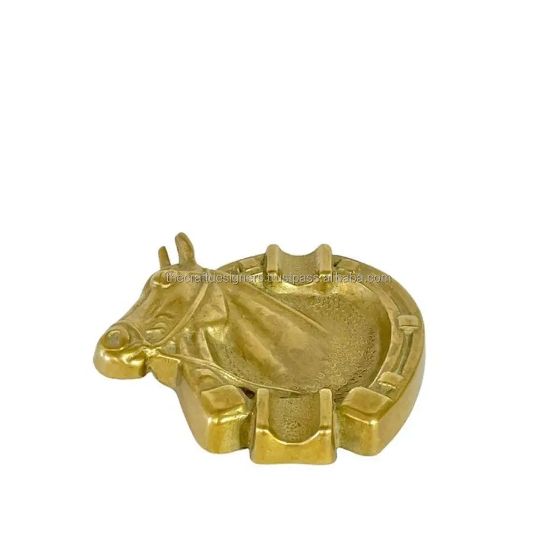 Brass Attached 2 Mangoes Ashtrays Hand Engrave Designing Best Selling Tabletop Ash Tray Cigar Ashtray Lightweight Metal Ashtrays