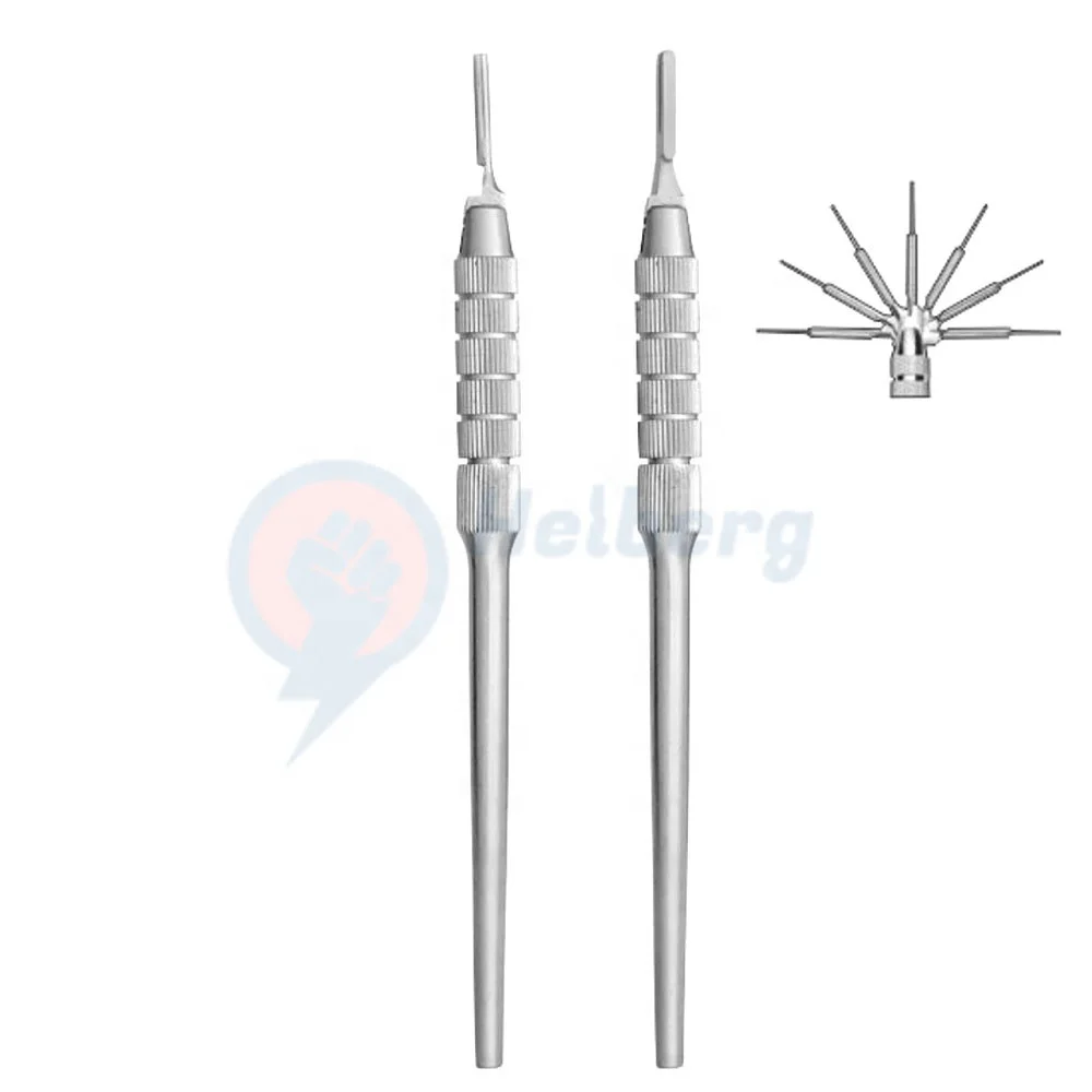 Высокое качество с круглой ручкой из нержавеющей стали регулируемая 7 способов скальпель ножевой рукояти #3 хирургического инструмента MGI-ORT-0163