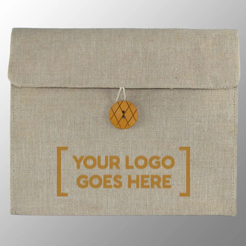 Large Cosmetic storage Bag made from Juco fabric Toilet Bag Makeup Bag Customized with your Logo with a Zipper Pocket Inside