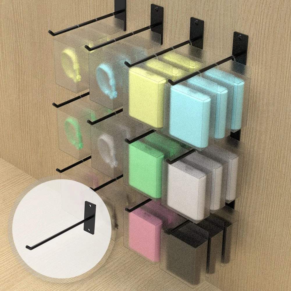 Metal Single Wire Wall Mounted Hanging Display Hook