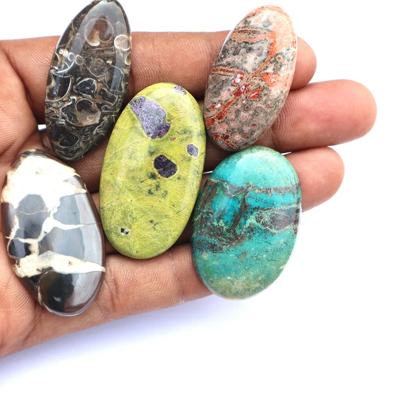 High Quality Natural Mix Gemstones Cabochon Loose Bulk Crystal Jaipur Mix Lot High Quality Multi Mix Natural Loose Jaipur