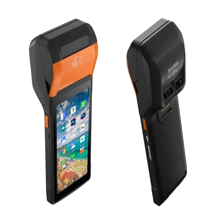 Sunmi V2s Android 11 Pos Terminal POS System 4G Wifi Wireless Cash Register Touch Screen Handheld Pos Machine with Label Printer