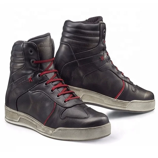 Genuine Leather Sneakers with Ankle Boot Height Rubber Insole Zip Closure Street Outwear Shoes for Summer Season