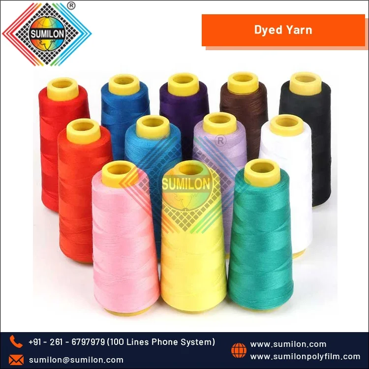 Нить 100% вискоза окрашенная пряжа витая вышивка искусственный шелк 120*2 модная для плетения по конкурентоспособной цене SUMILON Gujarat Индия