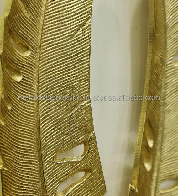 Aluminium Banana Leaf Silver & Gold Wall Art Home decor for Living Room, Bed Room and drawing Room
