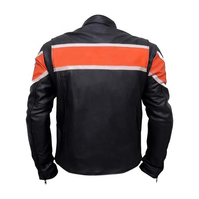 Vintage Motorcycle Leather Jacket for Men/Retro Motorcycle Leather Jacket for Men