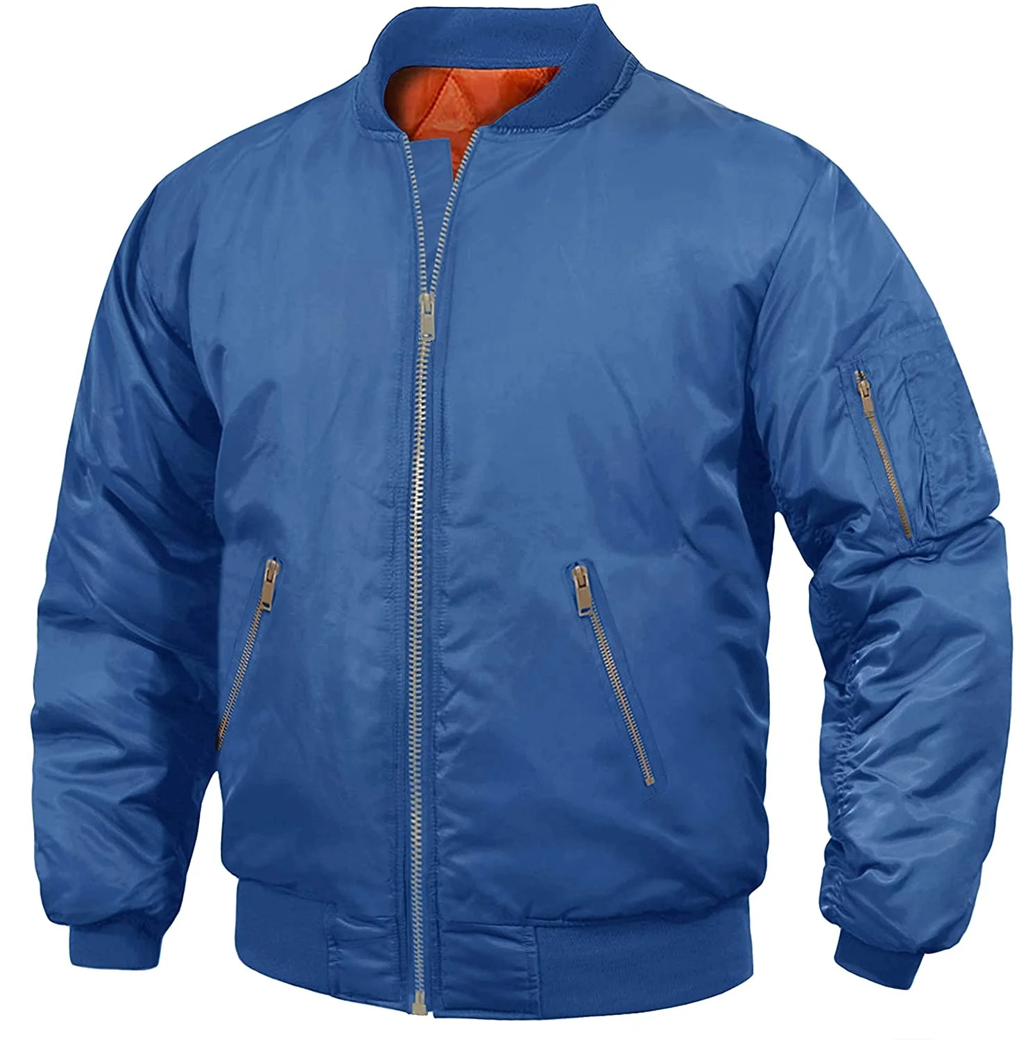 top quality fur lining winter jacket custom mens bomber jacket with arm pocket