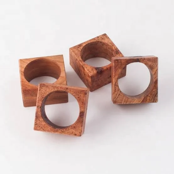 Luxury Wooden decorative napkin ring designed by skilled artisans of crafts galore for sale