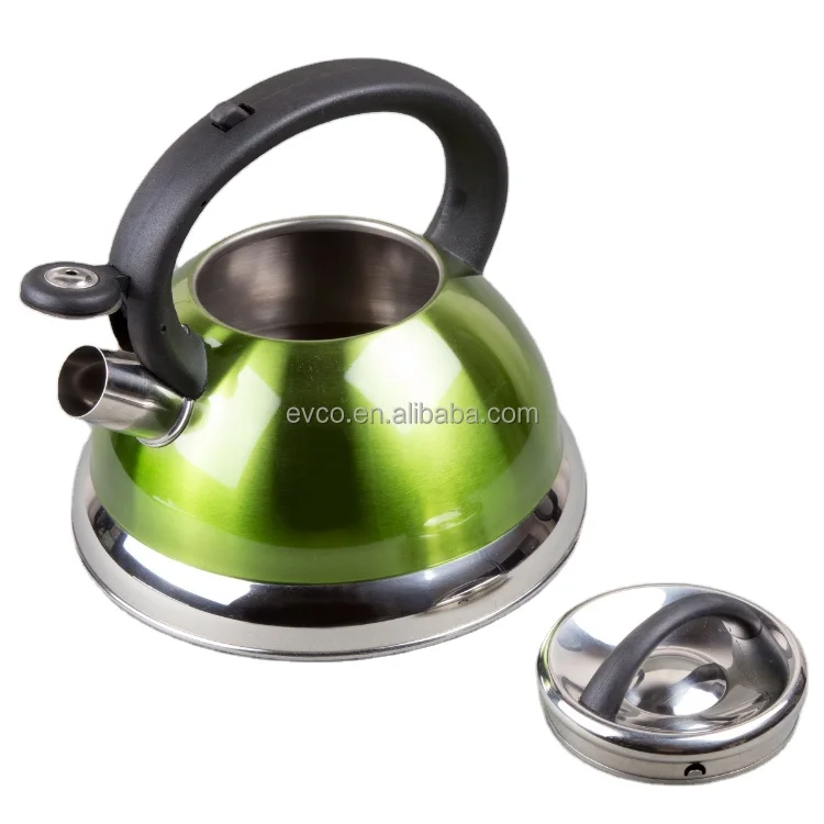 Alexa 3.0 Qt. Stainless Steel Tea Pot in Chartreuse Color