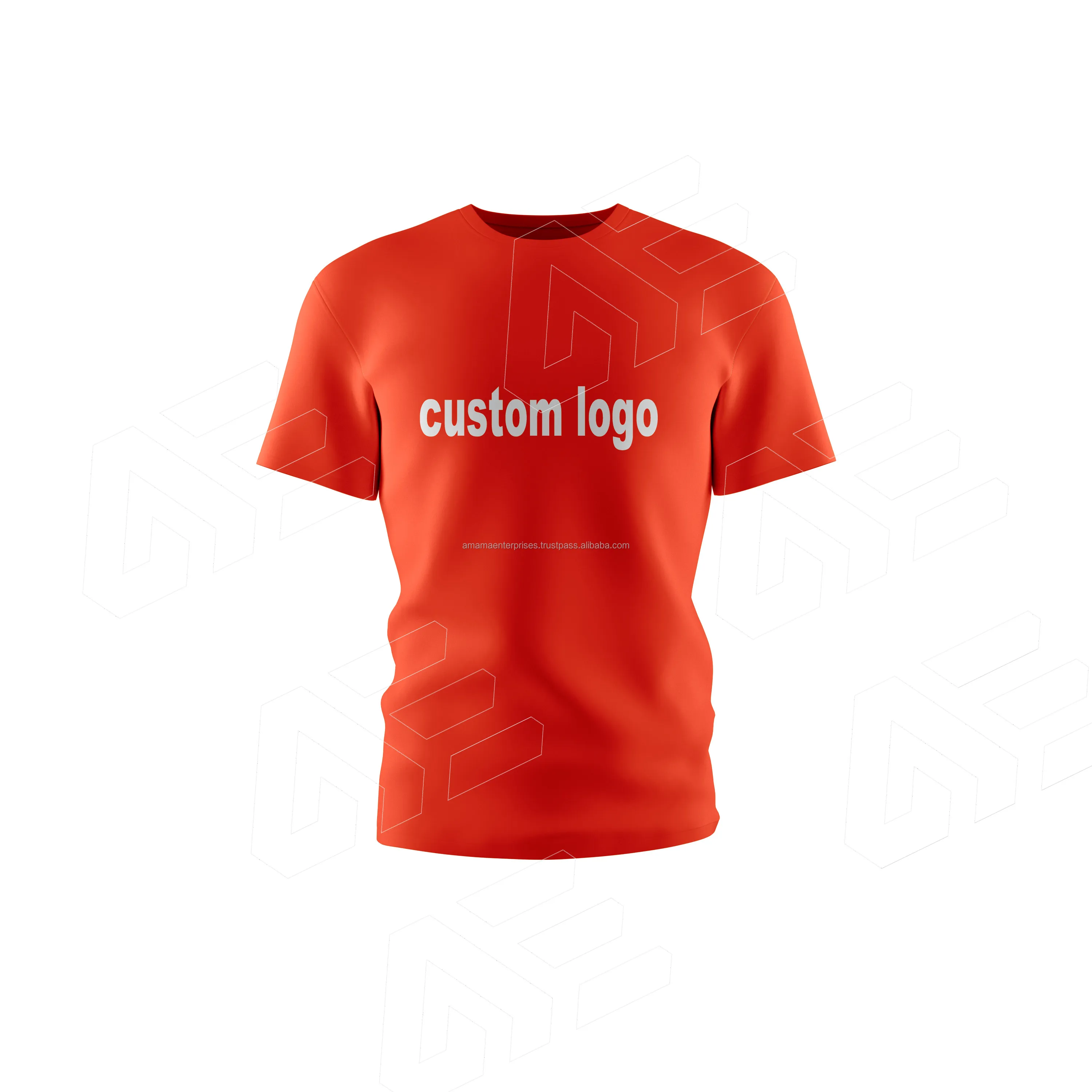 Wholesale Price Men T-shirts Custom Made Logo Men T-shirts O Neck Orange Black Design on reasonable prices rounded neck