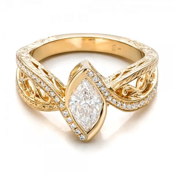High Quality Classic Engagement 3CT Lab grown diamond Rings gold Round Brilliant Cut Lab grown HPHT CVD Diamond Ring