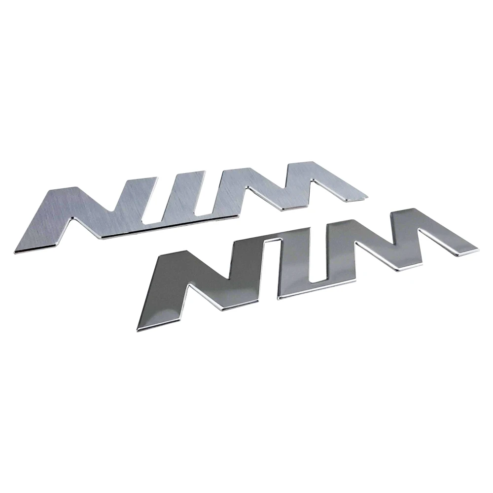 custom silver hair-line aluminum name plate glossy logo with foam tape adhesive