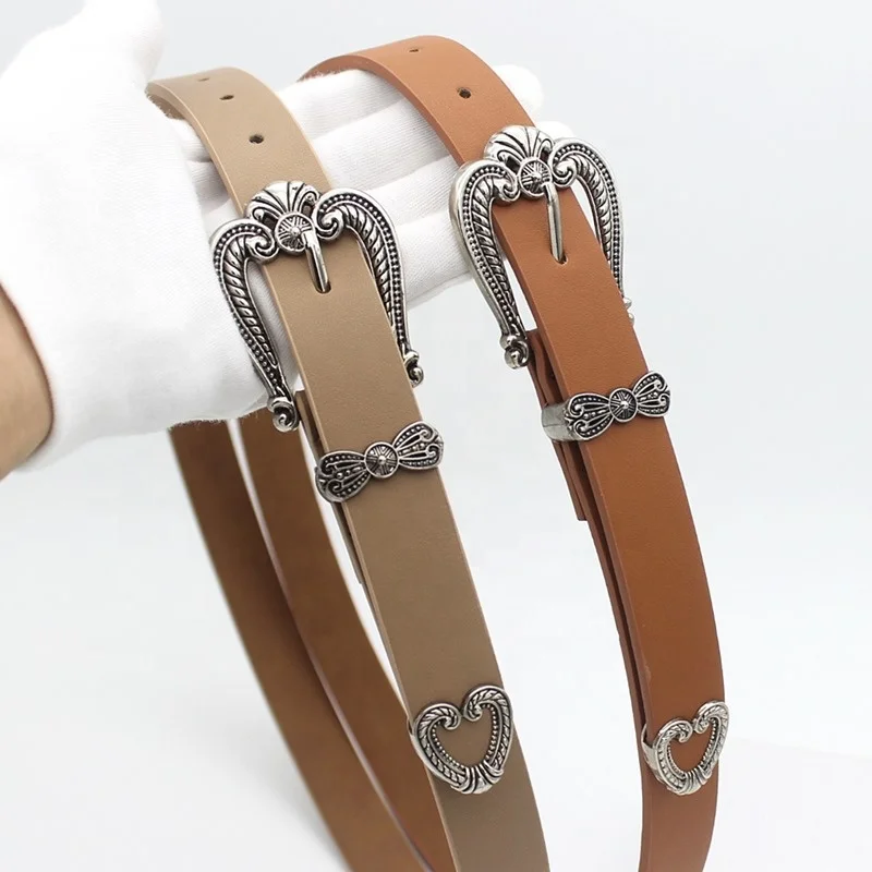 High quality ladies belt fashion retro vintage pu leather belt women wholesale