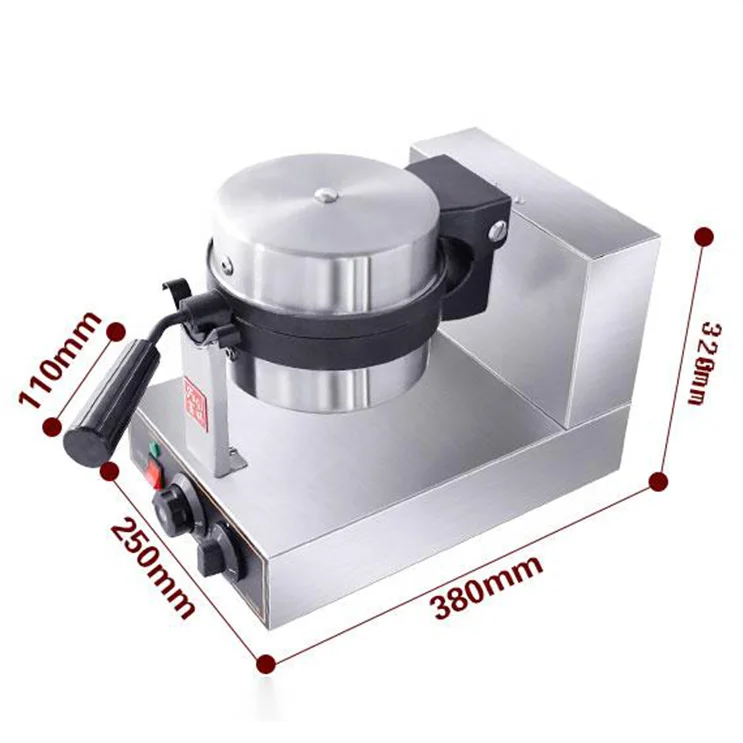 1300W Mini Belgian Round Bubble Waffle Maker Commercial