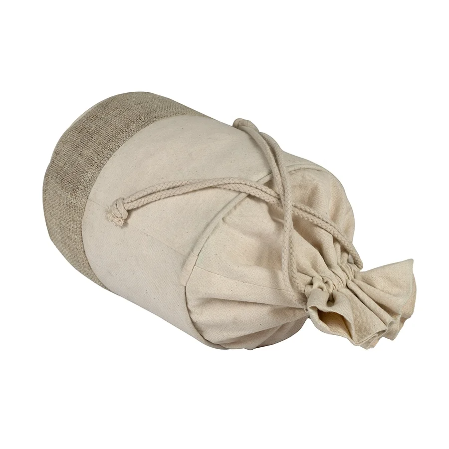 Customizable Hemp Cosmetic Case with Drawstring Closure Printed Logo for Accessories and Cosmetics Bag