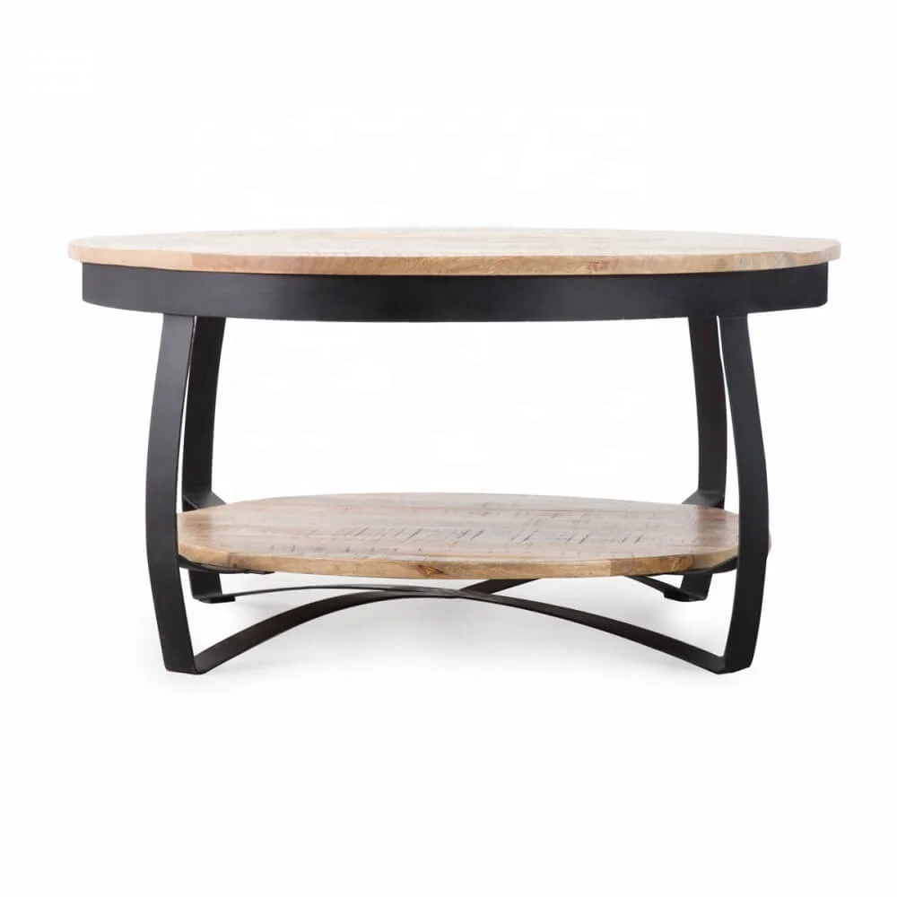 Coffee table Industrial style High demand 2024 new designs round style coffee table vintage living room furniture
