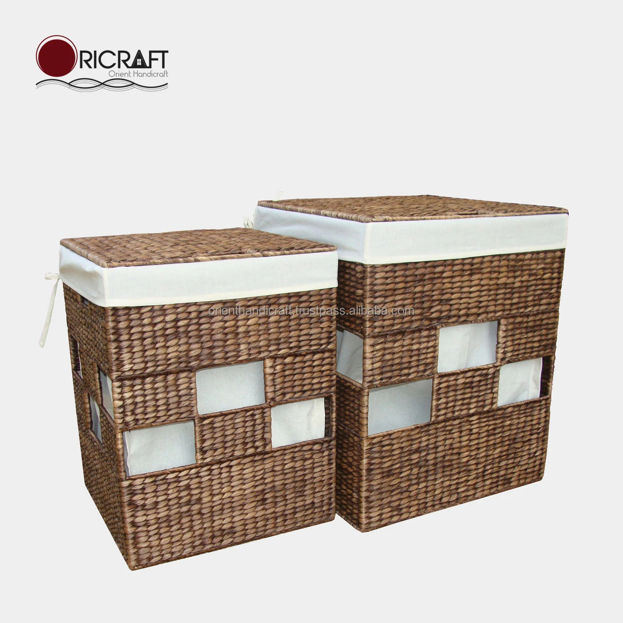 BORNEO Water-hyacinth Laundry Hamper Set