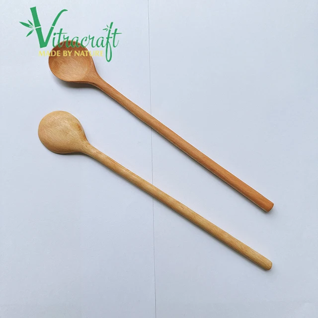 Handmade long-handled wooden spoon Spoons for serving food and drinks A gift from nature Size 20cm