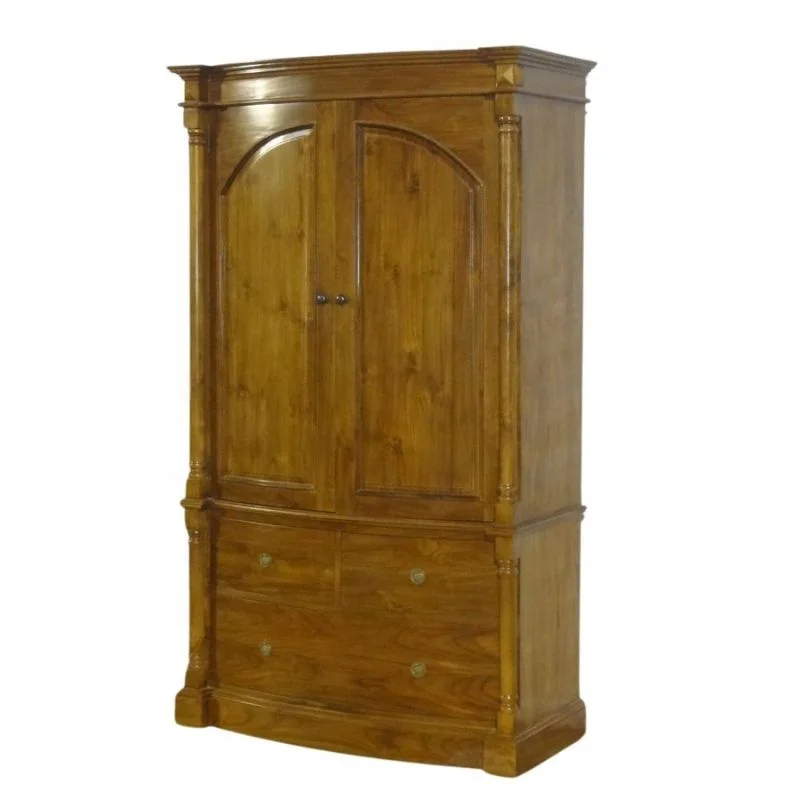 Four Posters Bedroom Furniture Set Made From Indonesia Solid Teak Wood for European Style Home and Hotel Bedroom Furniture