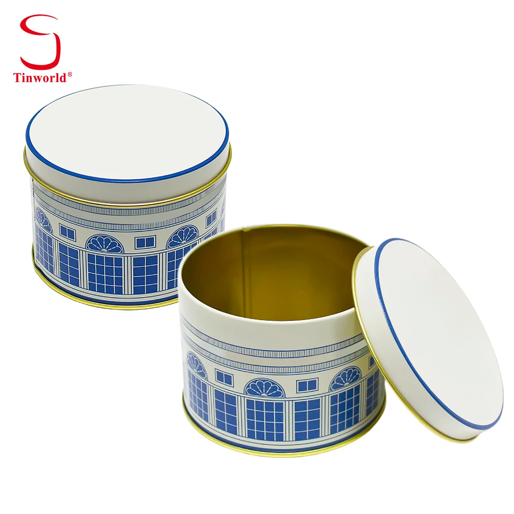 Dongguan Manufacturer Custom Luxury Tinplate Jar Storage Container Small  Metal Round Box Food Grade Tin Can With Lid